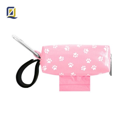 Dog Poop Bag Holder for Leash Dog Waste Bag Dispenser with Metal Clip and Adjustable Strap for Any Leash Tie Handle Bags